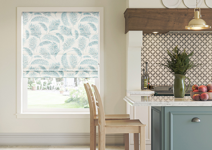 Pampas Grass, Blue Topaz - Roman Blind - Image 3